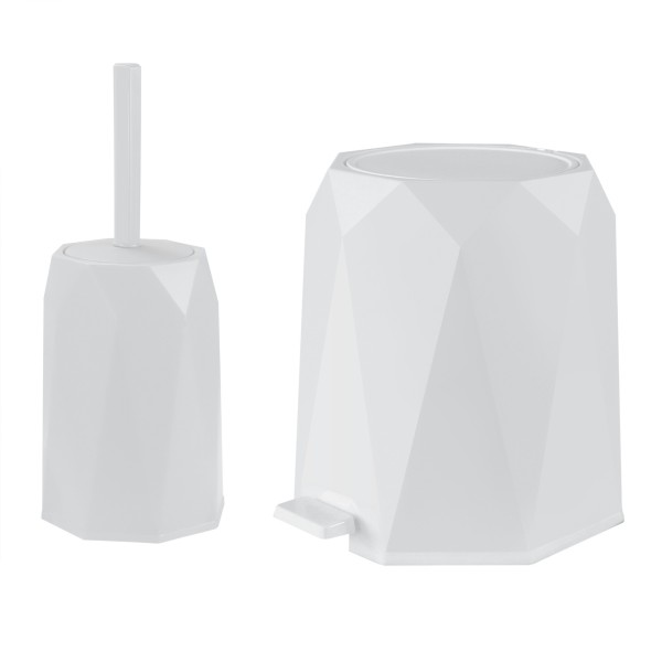 Ensemble Diamant poubelle 5L et brosse WC Sotufab Plast