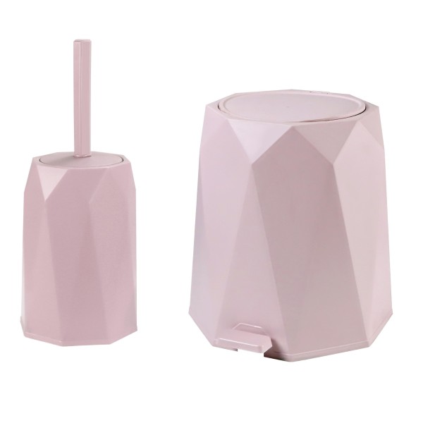 Ensemble Diamant poubelle 5L et brosse WC Sotufab Plast