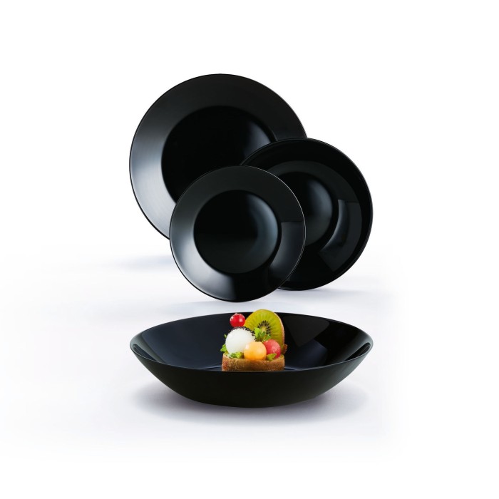 Service de table 18 pièces Zelie Noir Arcopal