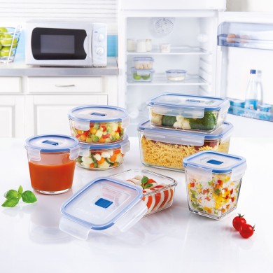 Set de 3 boites carrées 38cl, 76cl et 122cl Pure Box Active