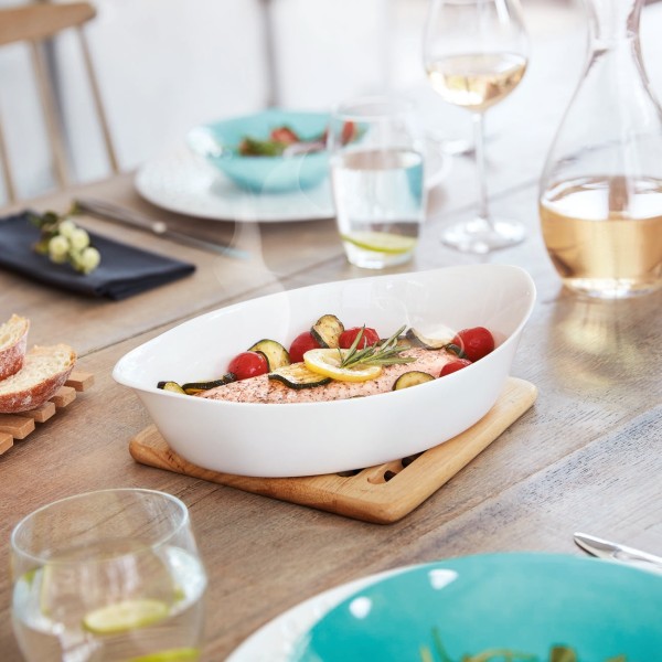 Set de 2 plats ovales 38x23cm et 32x20cm (1 manique offerte) Smart Cuisine Carine Luminarc