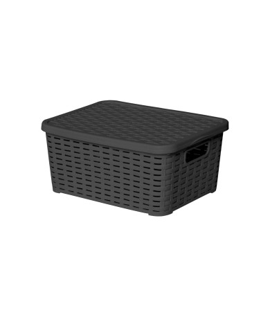 Lot de 3 boites de rangement noires Store Box PM/MM/GM Sotufab Plast