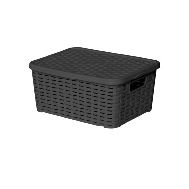 Lot de 3 boites de rangement noires Store Box PM/MM/GM Sotufab Plast