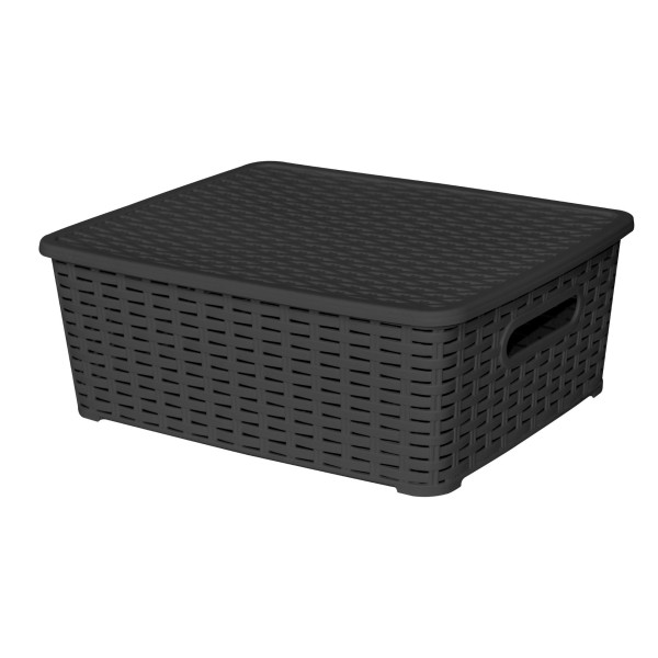 Lot de 3 boites de rangement noires Store Box PM/MM/GM Sotufab Plast