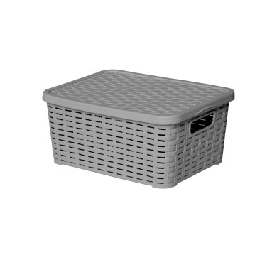 Lot de 6 boites de rangement grises Store Box PM