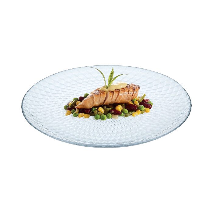 Assiette plate 25cm Pampille Clear