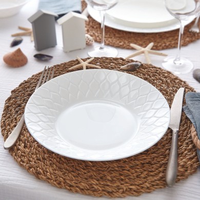 Assiette creuse 23cm Amario White Assiette creuse 23cm Amario White