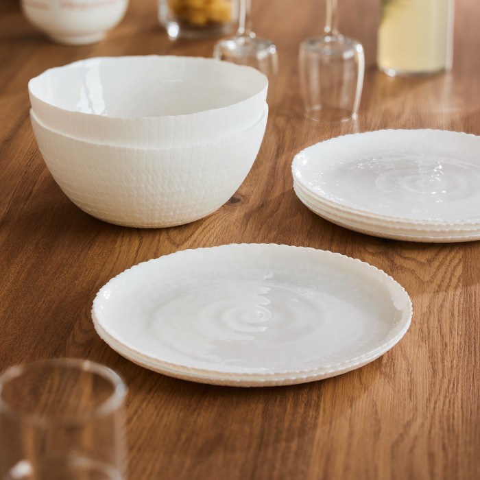 Assiette plate 26cm Ammonite Blanc Luminarc