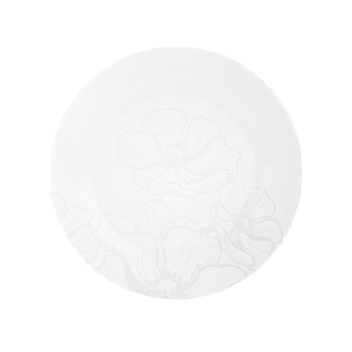 Assiette à dessert 19cm Poppy Flowers White