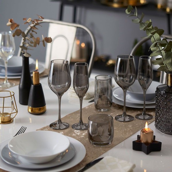 Flûte 16cl Celeste Shiny Graphite Luminarc