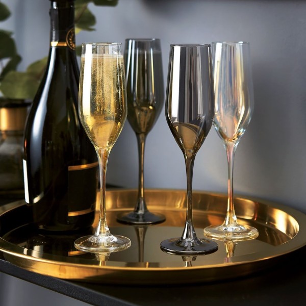 Flûte 16cl Celeste Shiny Graphite Luminarc