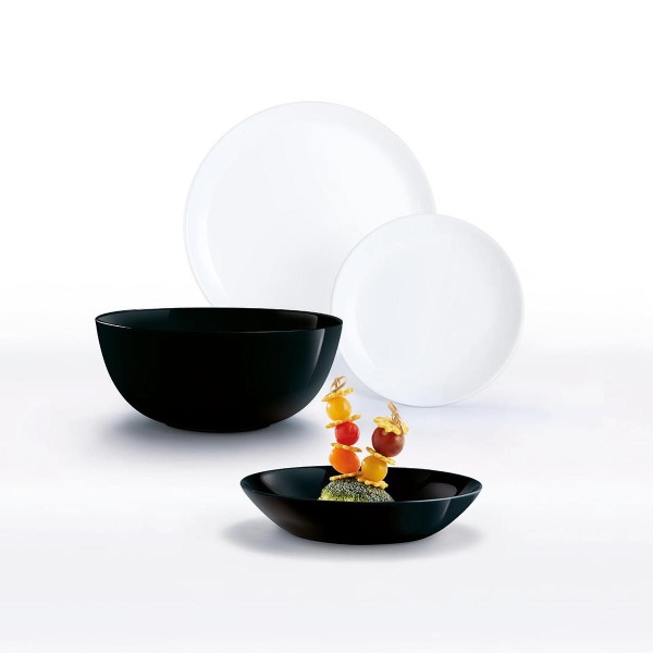 Service de table 19 pièces Diwali Black & White Luminarc