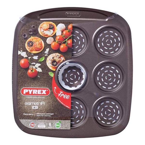 Moule en métal mini pizza 6.5cm avec emporte pièce asimetriA Pyrex