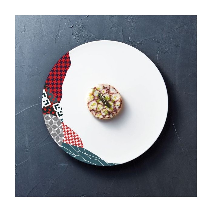 Assiette plate 28,5cm Fragment Carmin Chef&Sommelier