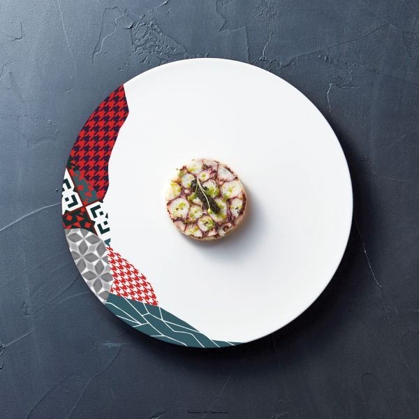 Assiette plate 28,5cm Fragment Carmin Chef&Sommelier