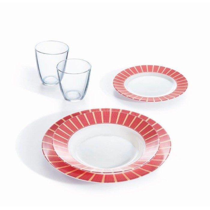 Assiette creuse 22cm Astre Bordeaux Luminarc