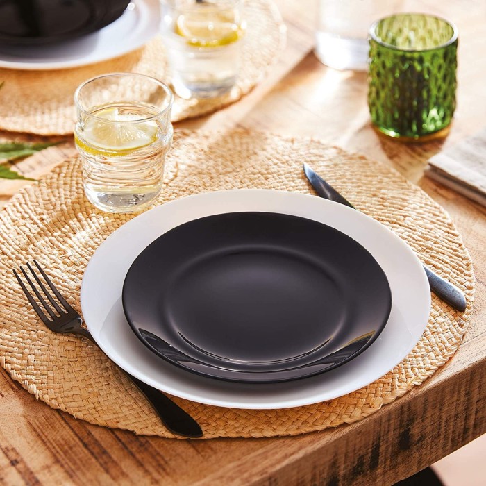Assiette à dessert 19cm Alexie Black Luminarc