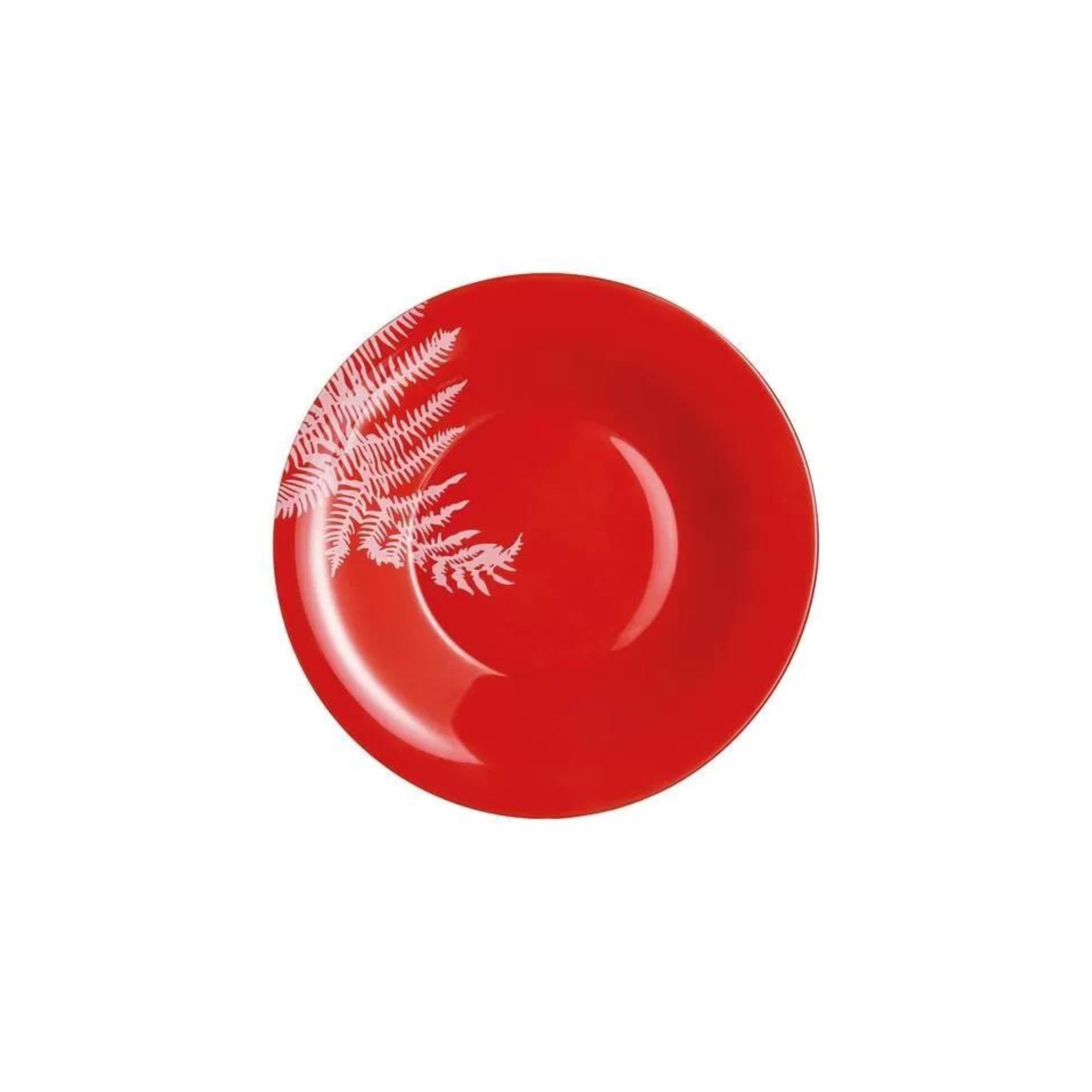 Assiette plate rouge 25 cm - Filicaria - Luminarc