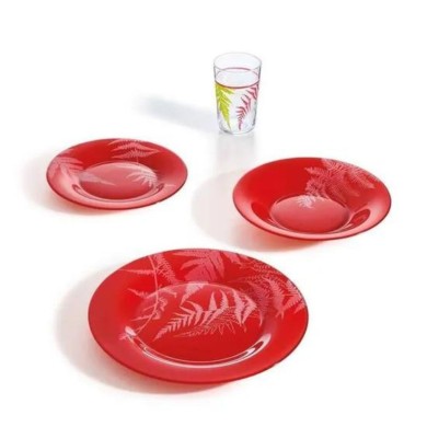 Assiette creuse 21.5cm Filicaria Rouge