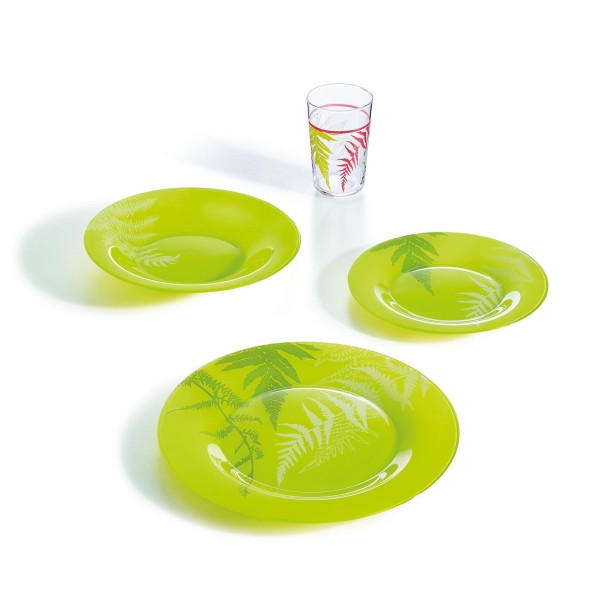 Assiette creuse 21.5cm Filicaria Vert Pomme Luminarc