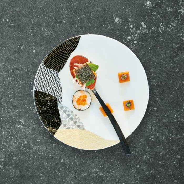 Assiette à dessert 21,5cm Fragment Ambre Chef&Sommelier