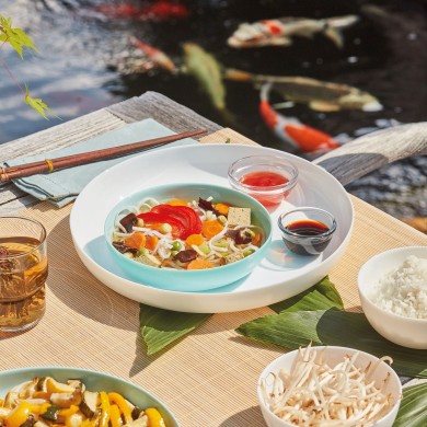 Assiette à soupe Pho turquoise 17cm Friend's Time