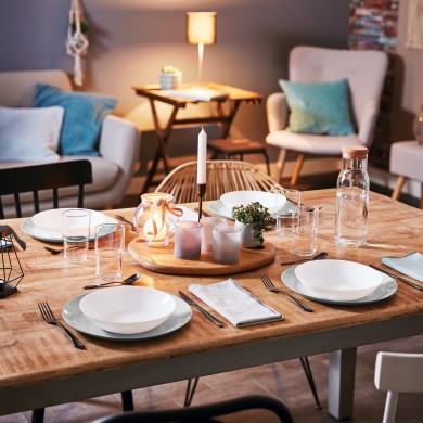 Assiette creuse 20cm Diwali Blanc