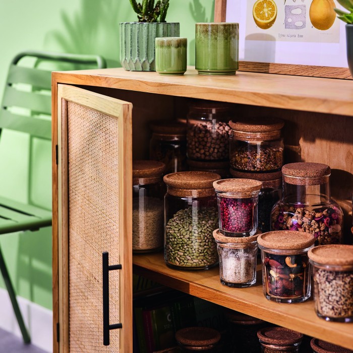 Pot 18cl avec couvercle Storing Box Cork Luminarc