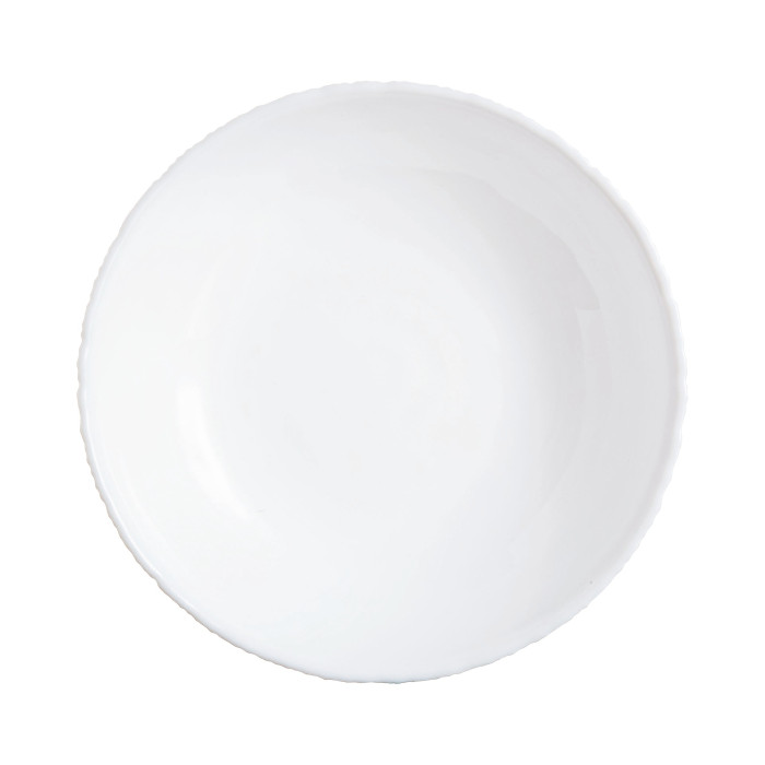 Assiette creuse 21cm Ammonite Blanc