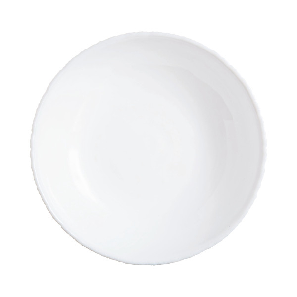 Assiette creuse 21cm Ammonite Blanc