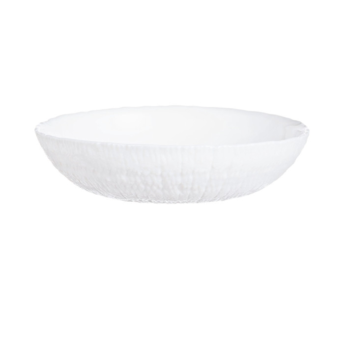 Assiette creuse 21cm Ammonite Blanc