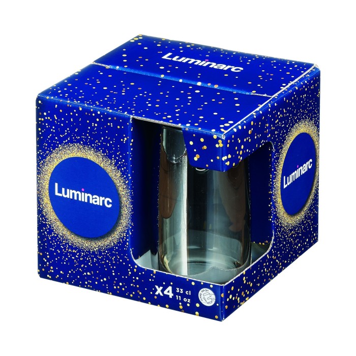 Verre forme haute 33cl Shiny Graphite Luminarc