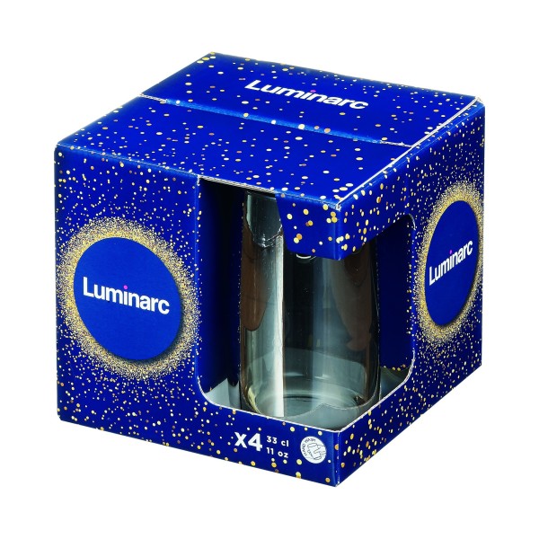 Verre forme haute 33cl Shiny Graphite Luminarc