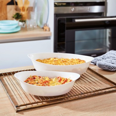 Plat ovale blanc 32x20cm Smart Cuisine
