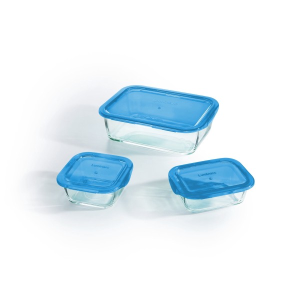 Set de 3 boites bleues Keep'n Box Luminarc