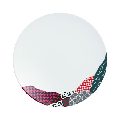 Assiette plate 25,5cm Fragment Carmin Chef&Sommelier