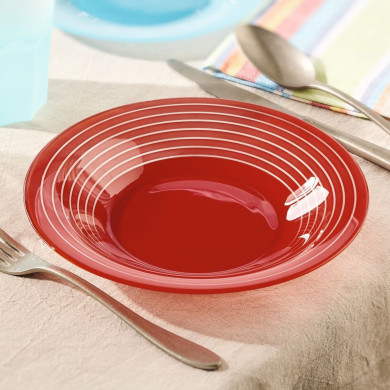 Assiette creuse 21.5cm Factory Rouge