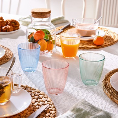 Verre forme haute 31cl Concepto Stripy Rose Verre forme haute 31cl Concepto Stripy Rose