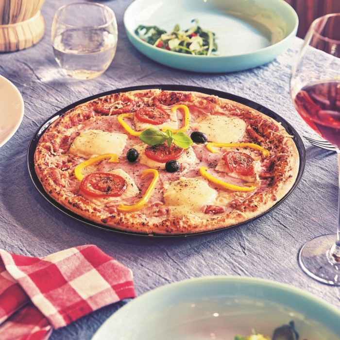 Assiette à pizza noire 32cm Friend's Time Luminarc