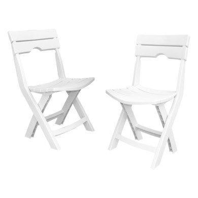 Lot de 2 chaises pliantes blanches Ruspina Lot de 2 chaises pliantes blanches Ruspina
