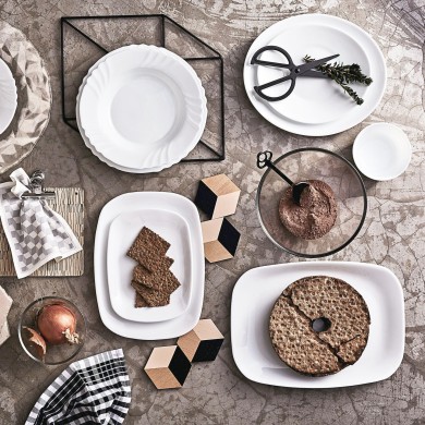 Assiette rectangulaire 22x16cm Parma Bormioli Rocco