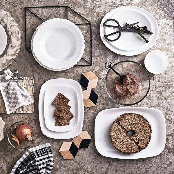 Assiette rectangulaire 22x16cm Parma Bormioli Rocco