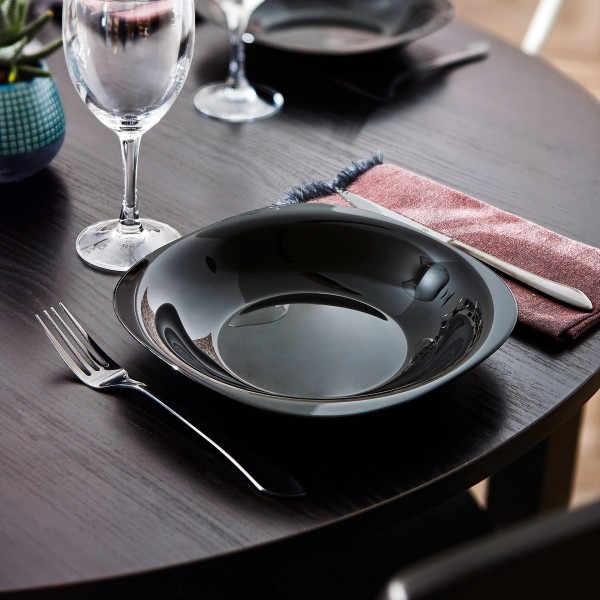Assiette creuse 21cm Carine Noir Luminarc