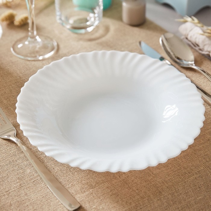 Assiette creuse 23cm Feston Luminarc