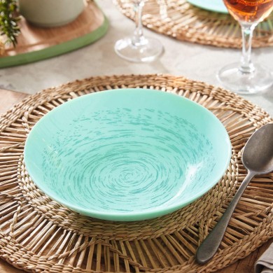 Assiette creuse 20cm Stratis Light Turquoise Assiette creuse 20cm Stratis Light Turquoise