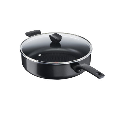 Sauteuse noire avec couvercle 28cm Easy Cook & Clean