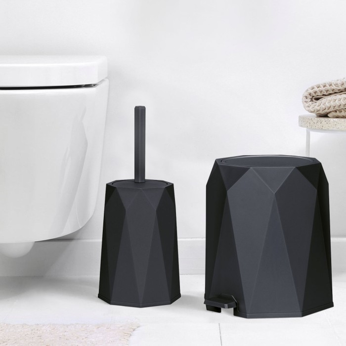 Ensemble Diamant poubelle 5L et brosse WC Sotufab Plast