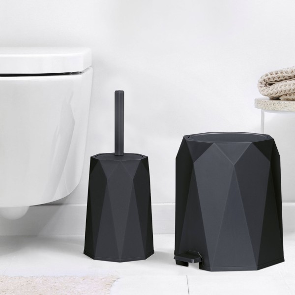 Ensemble Diamant poubelle 5L et brosse WC Sotufab Plast