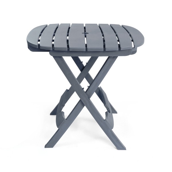 Table de jardin pliable 70x75x72cm gris anthracite Ruspina Sotufab Plast