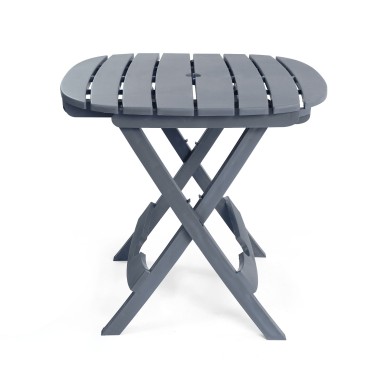 Ensemble de jardin pliable table et 2 chaises gris anthracite Ruspina Ensemble de jardin pliable table et 2 chaises gris anthracite Ruspina